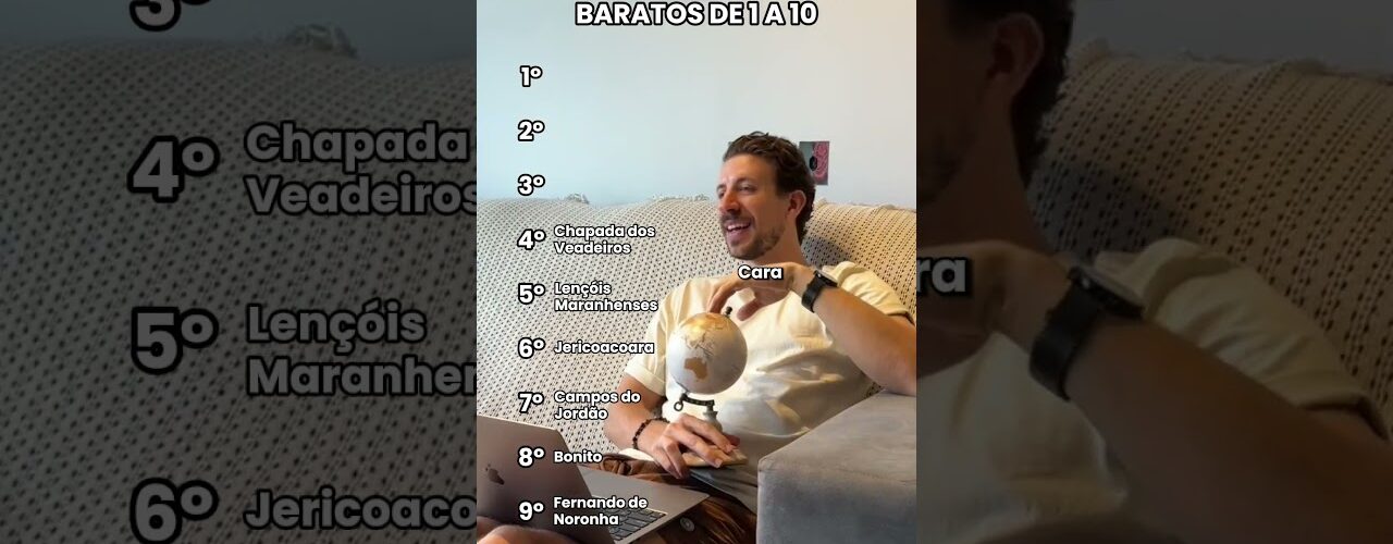 CLASSIFICANDO DESTINOS BRASILEIROS BARATOS DE 1 a 10